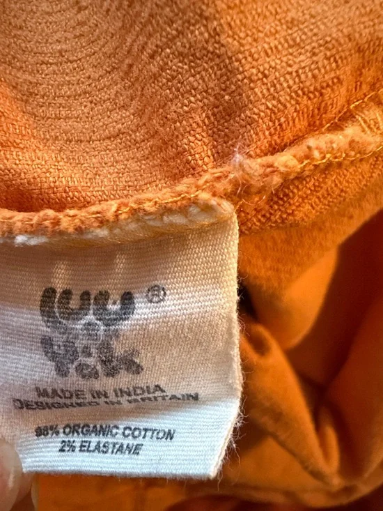 Lucy & Yak Orange Corduroy Dungarees Overalls - Picture 7 of 8